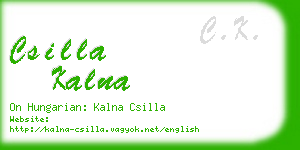 csilla kalna business card